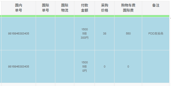采购信息登记界面